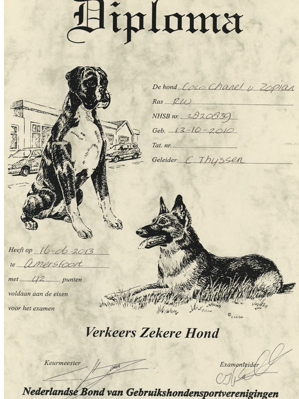 certificaat VZH Coco Chanel